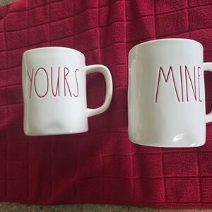 Yours & Mine White Ceramic Mug Set